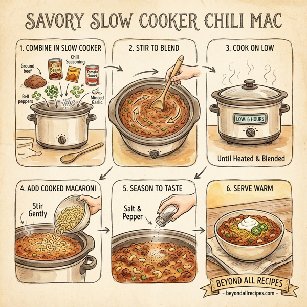 Savory Slow Cooker Chili Mac instructions