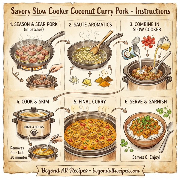 Savory Slow Cooker Coconut Curry Pork instructions