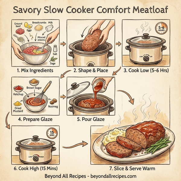 Savory Slow Cooker Comfort Meatloaf instructions