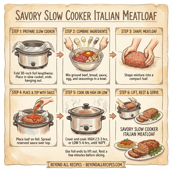 Savory Slow Cooker Italian Meatloaf instructions