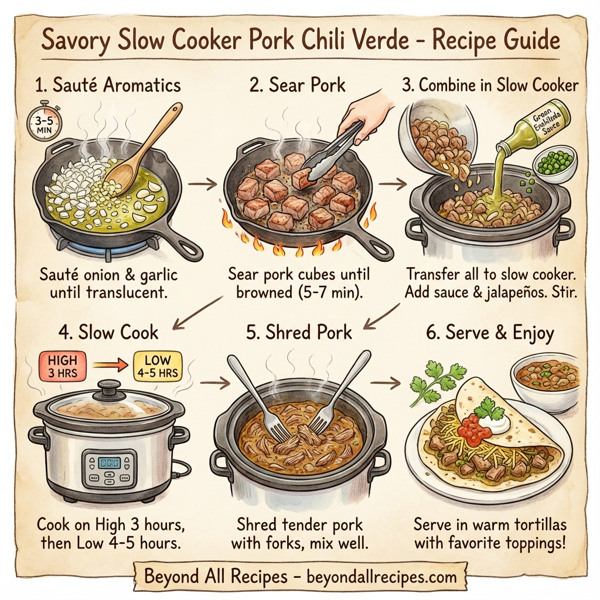 Savory Slow Cooker Pork Chili Verde instructions