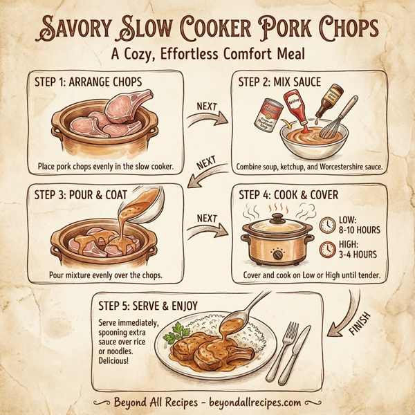 Savory Slow Cooker Pork Chops instructions