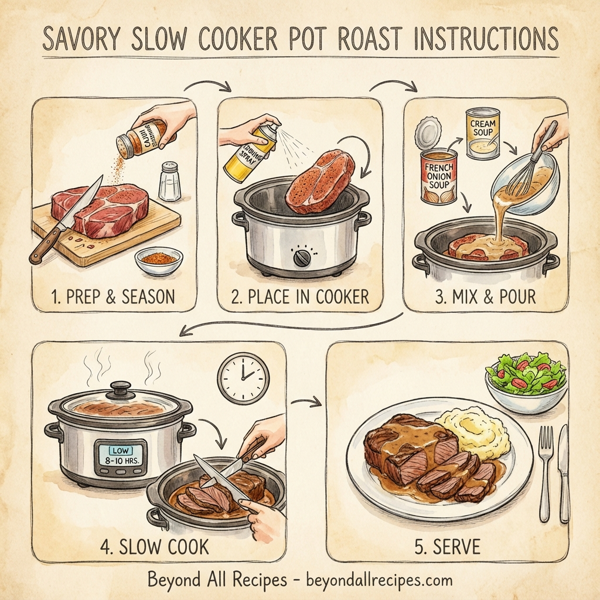 Savory Slow Cooker Pot Roast instructions