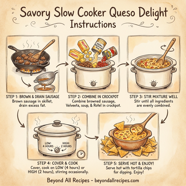 Savory Slow Cooker Queso Delight instructions