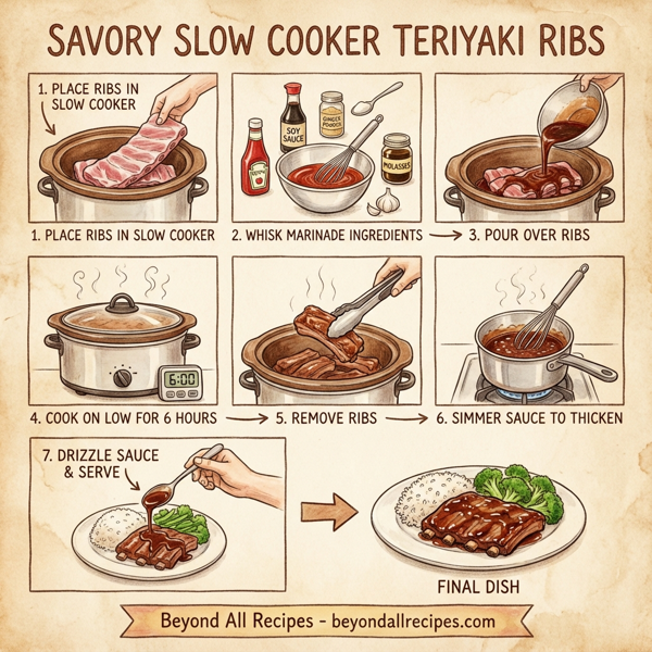 Savory Slow Cooker Teriyaki Ribs instructions