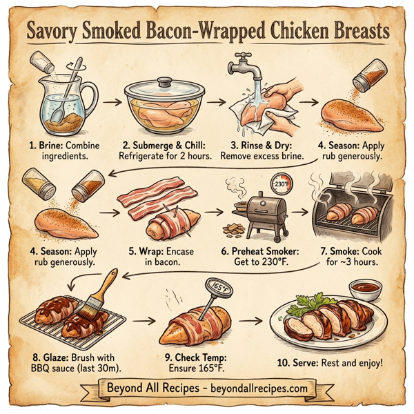 Savory Smoked Bacon-Wrapped Chicken Breasts instructions