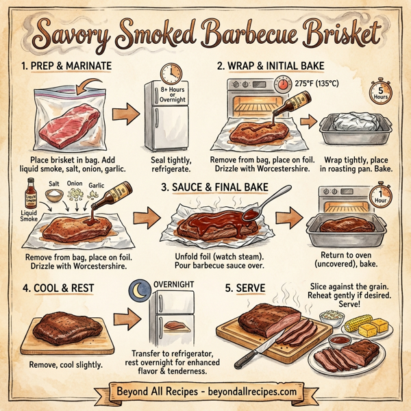Savory Smoked Barbecue Brisket instructions