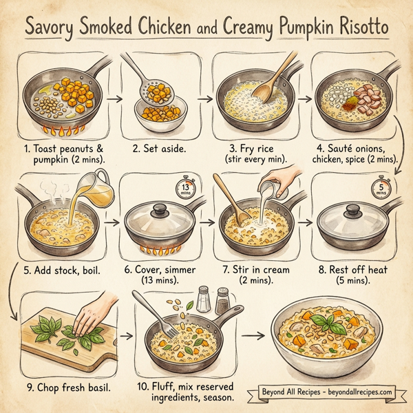 Savory Smoked Chicken and Creamy Pumpkin Risotto instructions