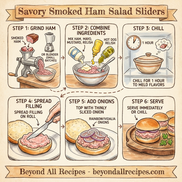 Savory Smoked Ham Salad Sliders instructions