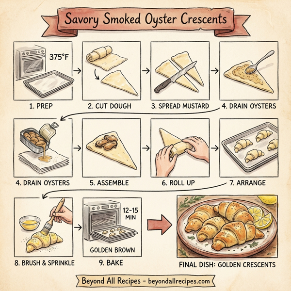 Savory Smoked Oyster Crescents instructions
