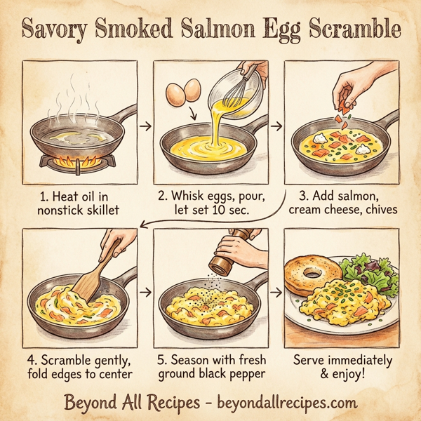 Savory Smoked Salmon Egg Scramble instructions