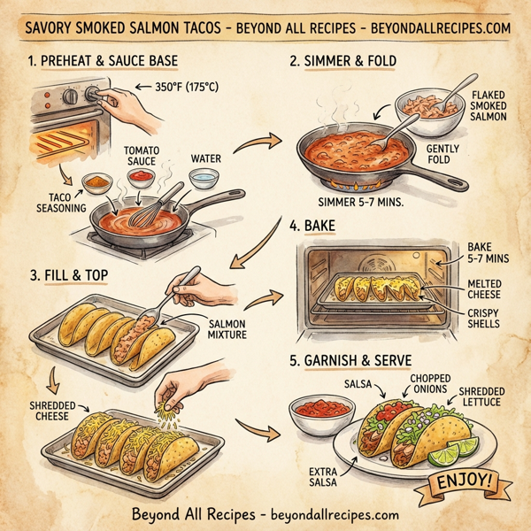 Savory Smoked Salmon Tacos with Fresh Accents instructions