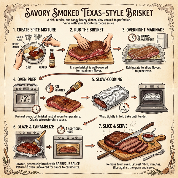 Savory Smoked Texas-Style Brisket instructions