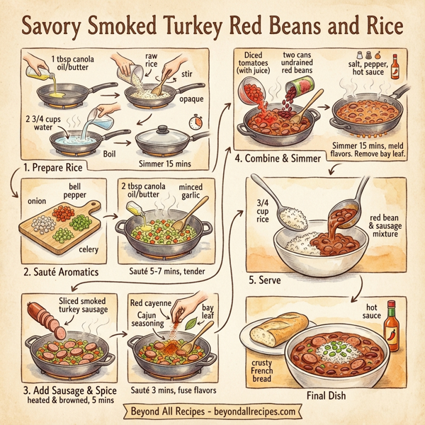 Savory Smoked Turkey Red Beans and Rice instructions