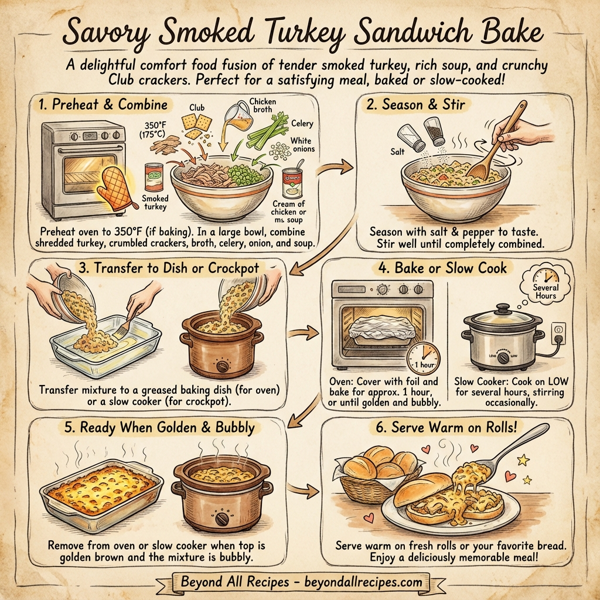 Savory Smoked Turkey Sandwich Bake instructions