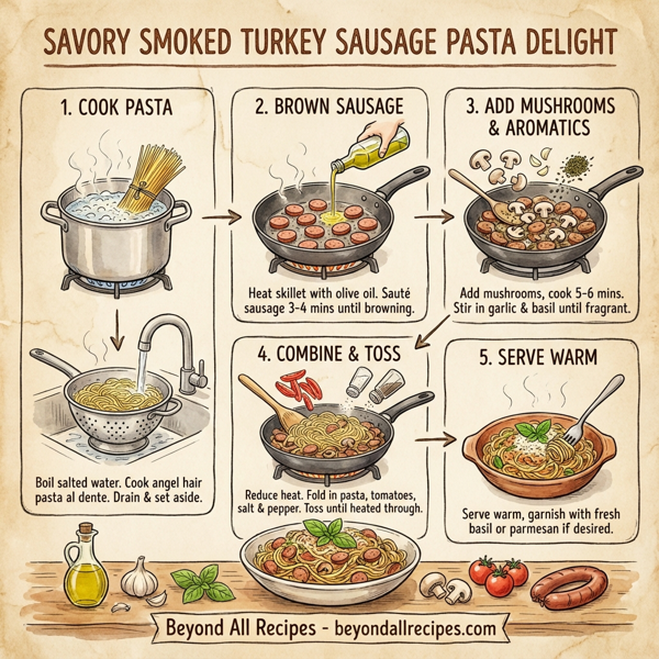 Savory Smoked Turkey Sausage Pasta Delight instructions
