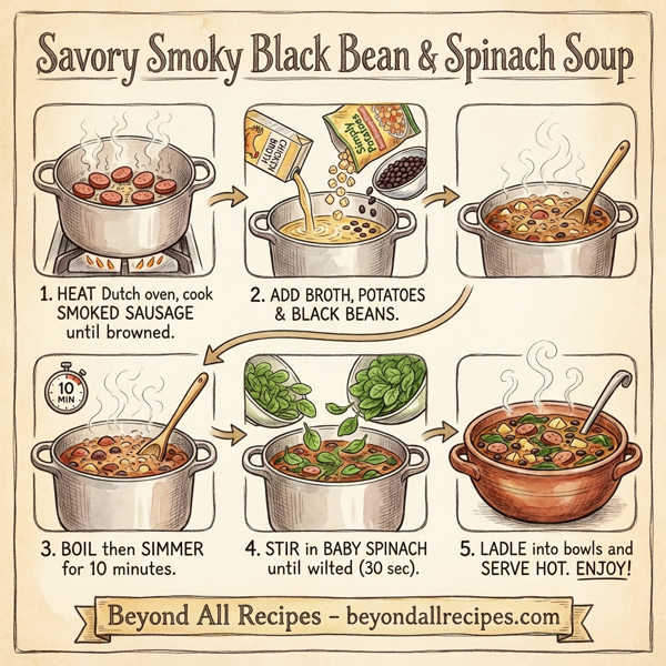 Savory Smoky Black Bean & Spinach Soup instructions