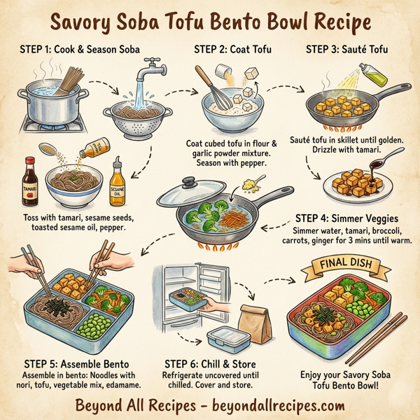 Savory Soba Tofu Bento Bowl instructions