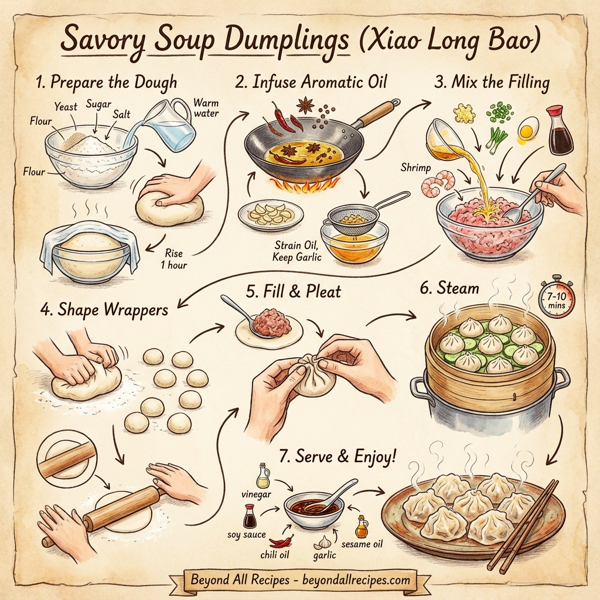 Savory Soup Dumplings (Xiao Long Bao) instructions