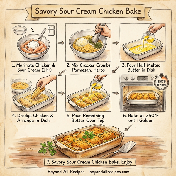 Savory Sour Cream Chicken Bake instructions