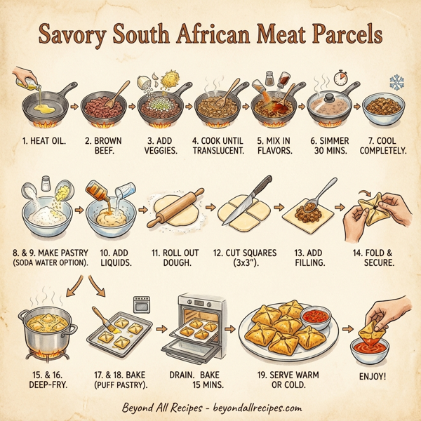 Savory South African Meat Parcels instructions
