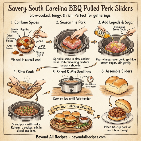 Savory South Carolina BBQ Pulled Pork Sliders instructions