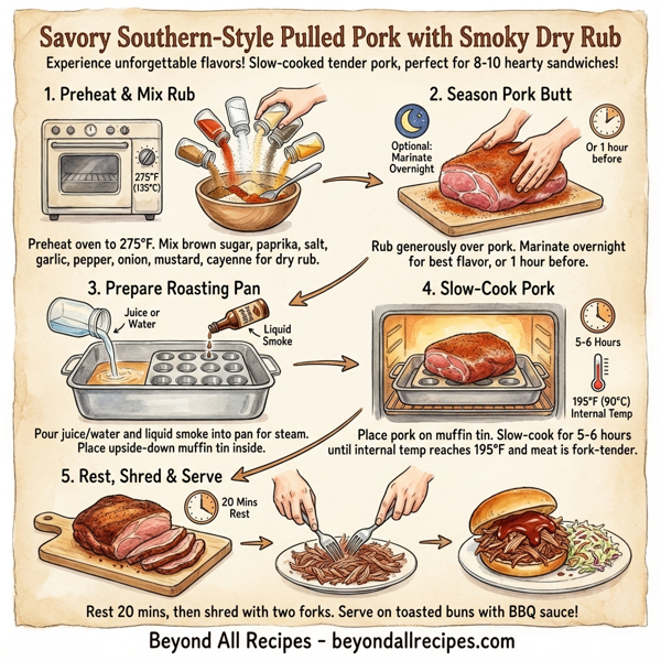 Savory Southern-Style Pulled Pork with Smoky Dry Rub instructions