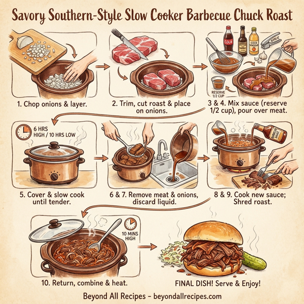 Savory Southern-Style Slow Cooker Barbecue Chuck Roast instructions
