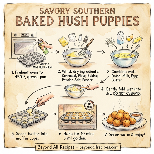 Savory Southern Baked Hush Puppies instructions