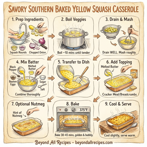 Savory Southern Baked Yellow Squash Casserole instructions