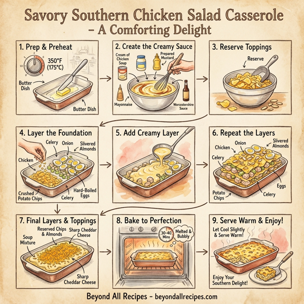 Savory Southern Chicken Salad Casserole instructions