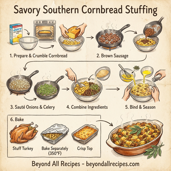 Savory Southern Cornbread Stuffing instructions