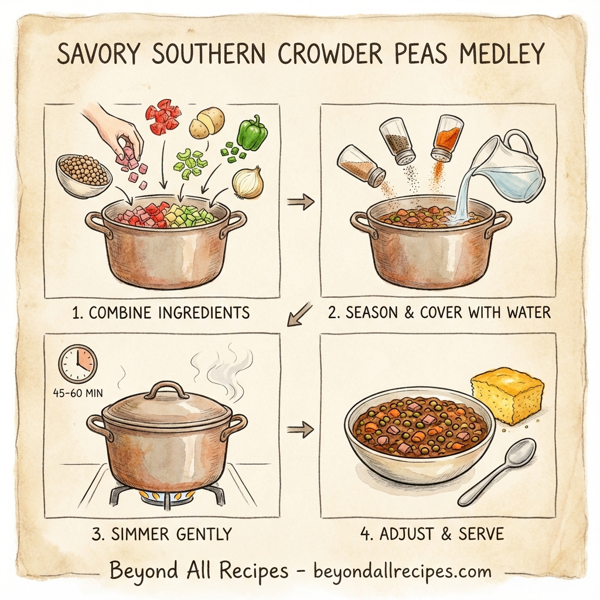 Savory Southern Crowder Peas Medley instructions