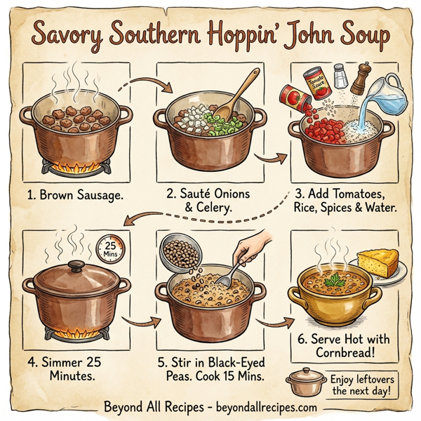 Savory Southern Hoppin' John Soup instructions