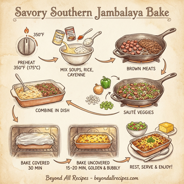 Savory Southern Jambalaya Bake instructions