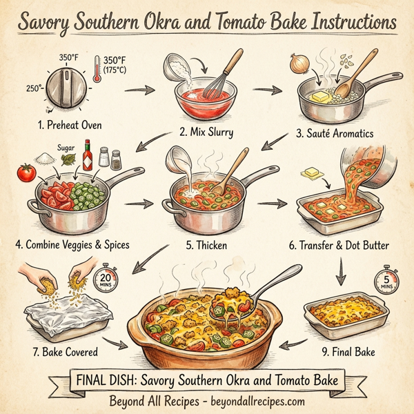 Savory Southern Okra and Tomato Bake instructions