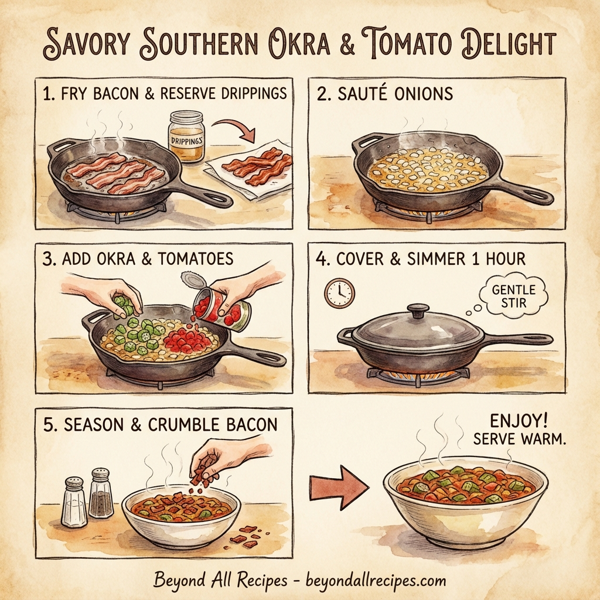 Savory Southern Okra and Tomato Delight instructions