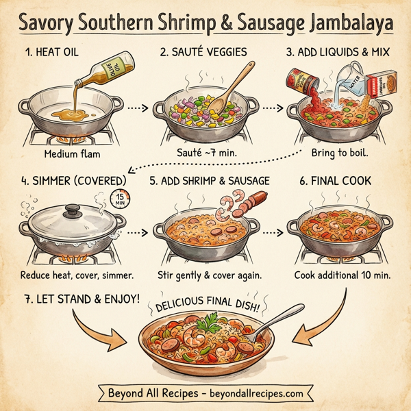 Savory Southern Shrimp & Sausage Jambalaya instructions
