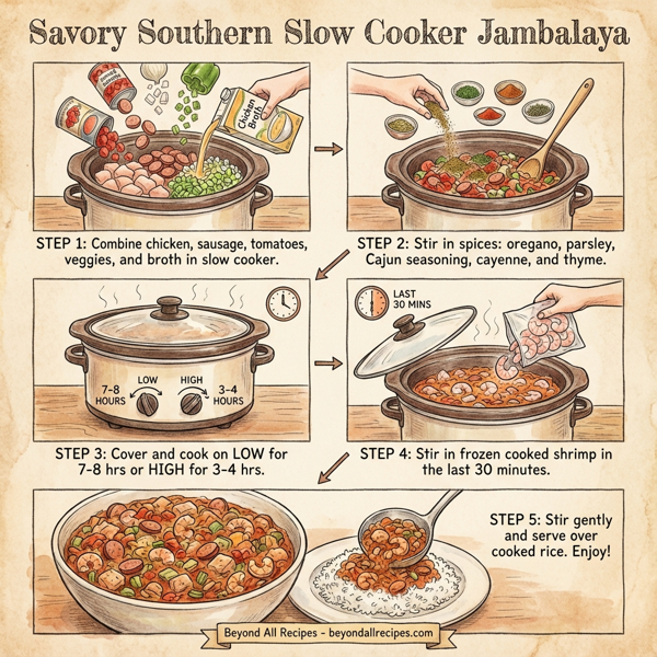 Savory Southern Slow Cooker Jambalaya instructions