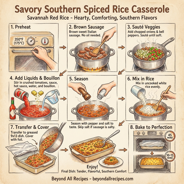 Savory Southern Spiced Rice Casserole instructions