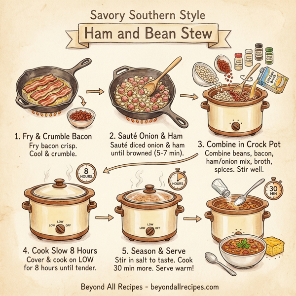 Savory Southern Style Ham and Bean Stew instructions