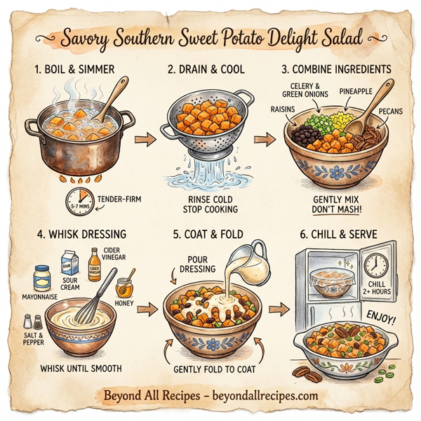 Savory Southern Sweet Potato Delight Salad instructions