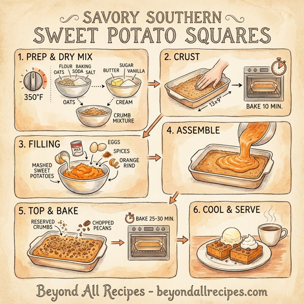 Savory Southern Sweet Potato Squares instructions
