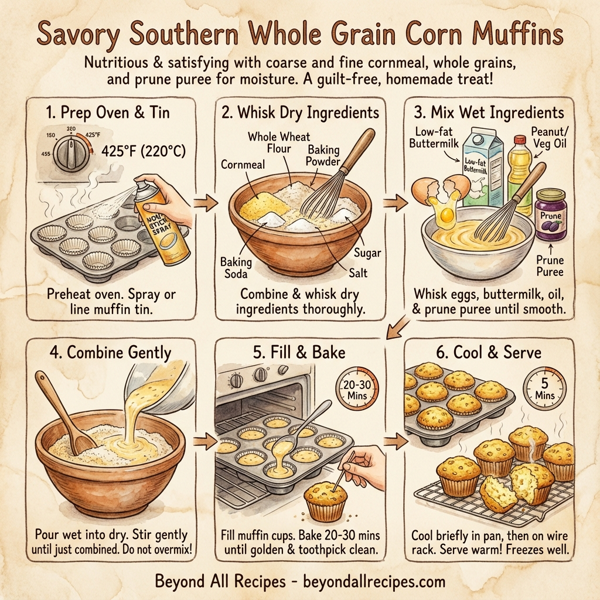 Savory Southern Whole Grain Corn Muffins instructions