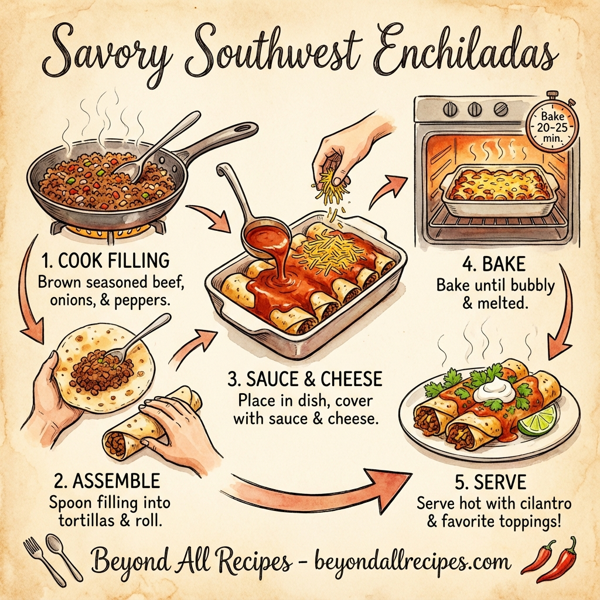 Savory Southwest Enchiladas instructions