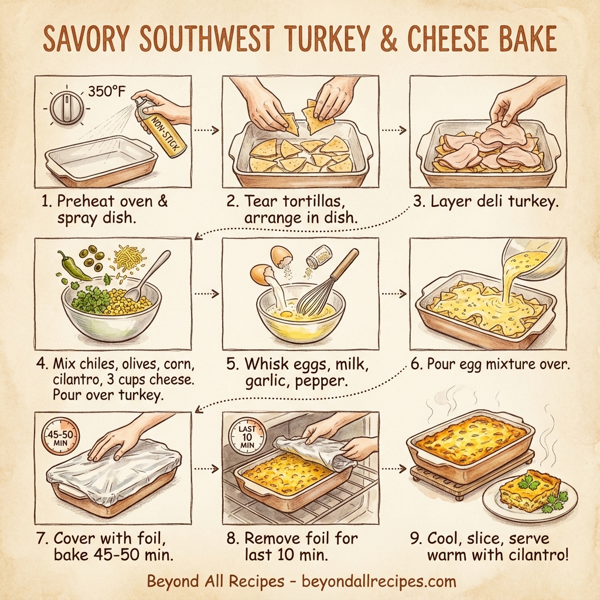 Savory Southwest Turkey and Cheese Bake instructions