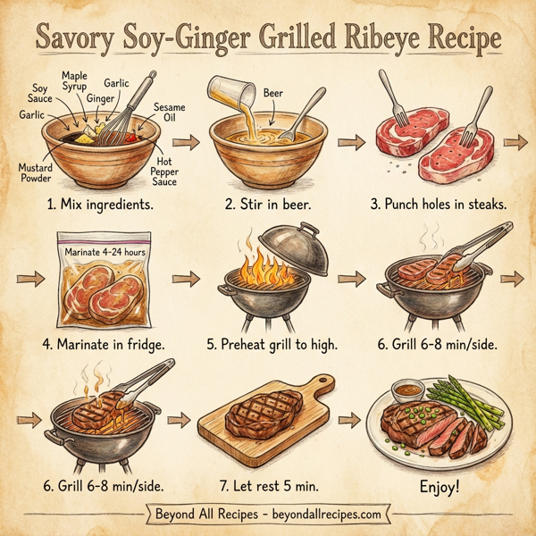 Savory Soy-Ginger Grilled Ribeye instructions