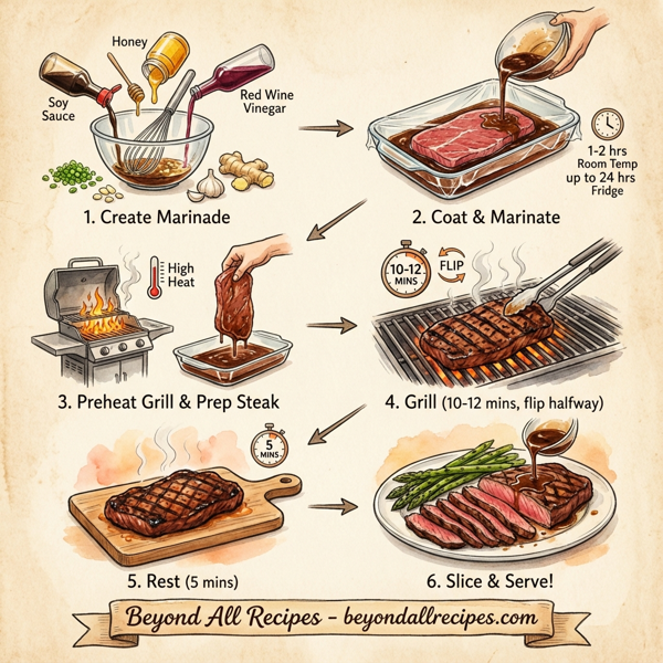 Savory Soy-Glazed Flank Steak instructions