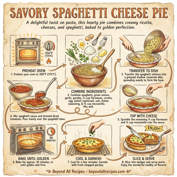 Savory Spaghetti Cheese Pie instructions
