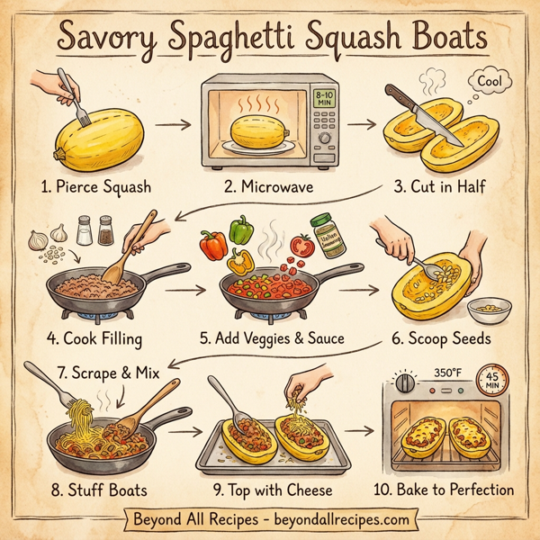 Savory Spaghetti Squash Boats instructions